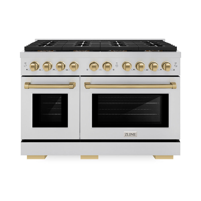 Autograph Edition 48 in. 6.7 cu. ft. Paramount Dual Fuel Range with 8 Burner DuoPro™ Cooktop and Dual Ovens PSDRZ48CB