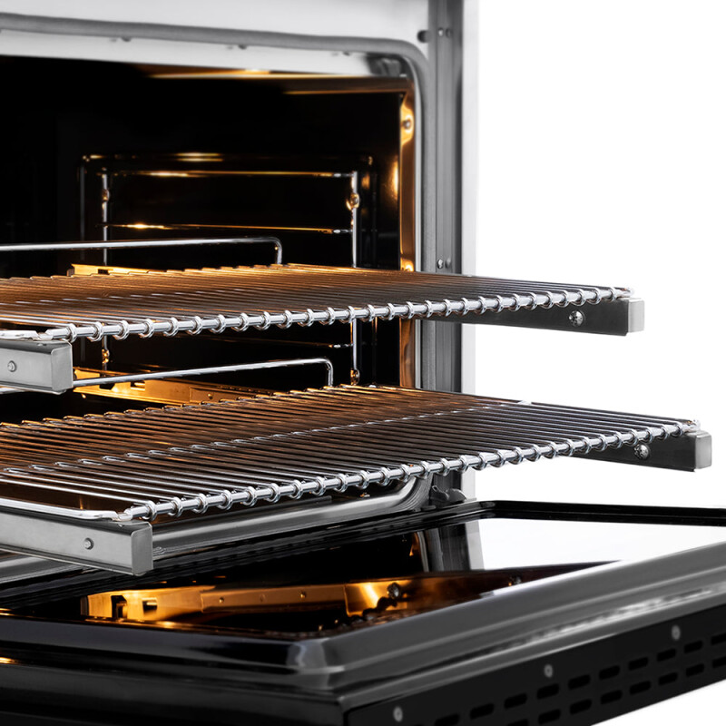 Autograph Edition 36 In. 5.2 Cu. Ft. Paramount Dual Fuel Range With 6 Burner Duopro™ Cooktop And Electric Convection Oven With Black Matte Door And Polished Gold Accents PSDRZBLM36G