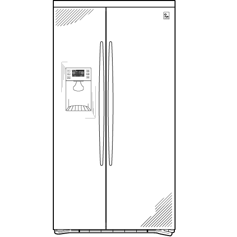 23.2 Cu. Ft. Stainless-Wrapped Side-by-Side Refrigerator PSDW3YGXSS, product image 3 of 4
