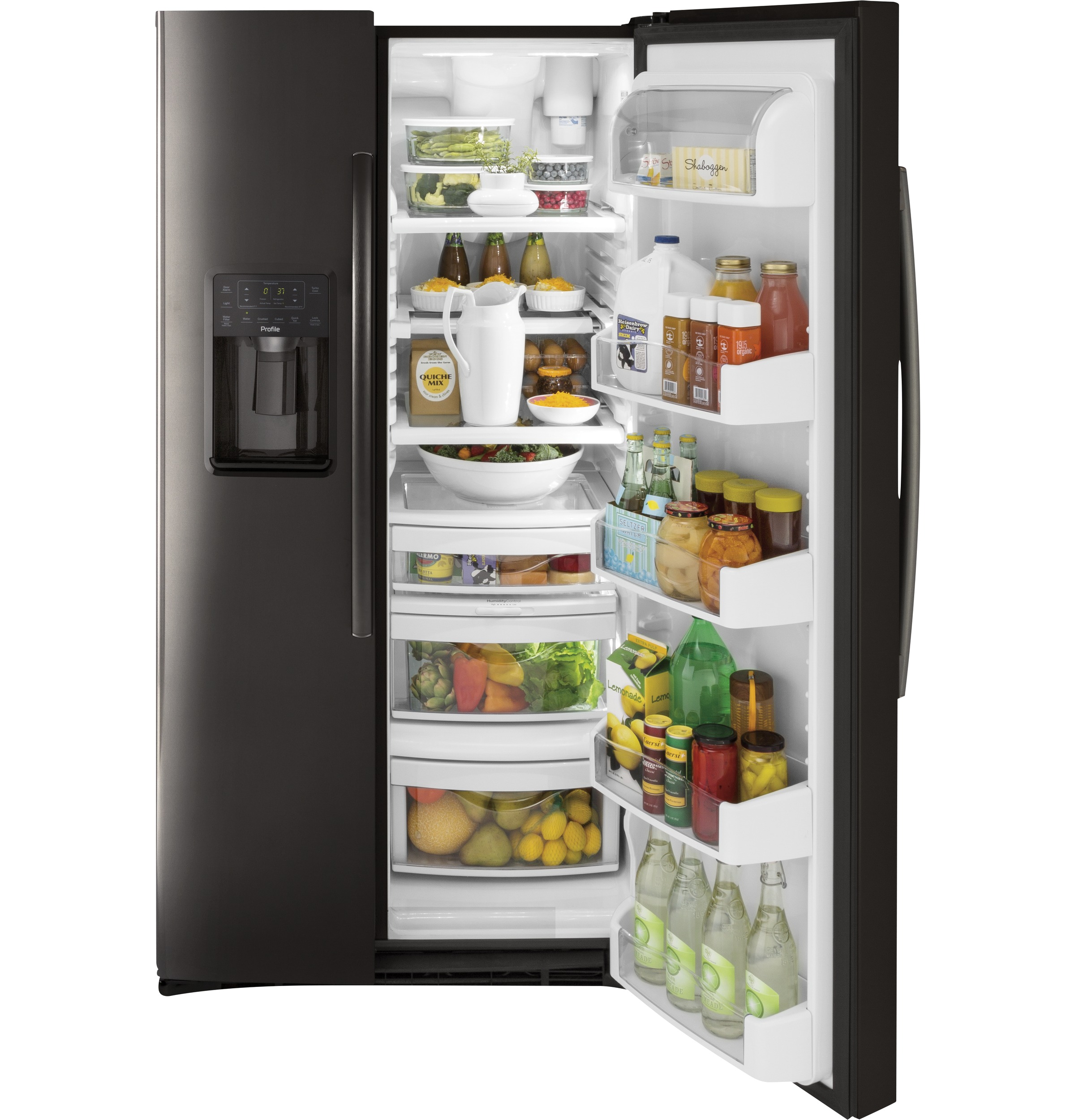 Series 25.3 Cu. Ft. Side-by-Side Refrigerator PSE25KBLTS, product image 2 of 16