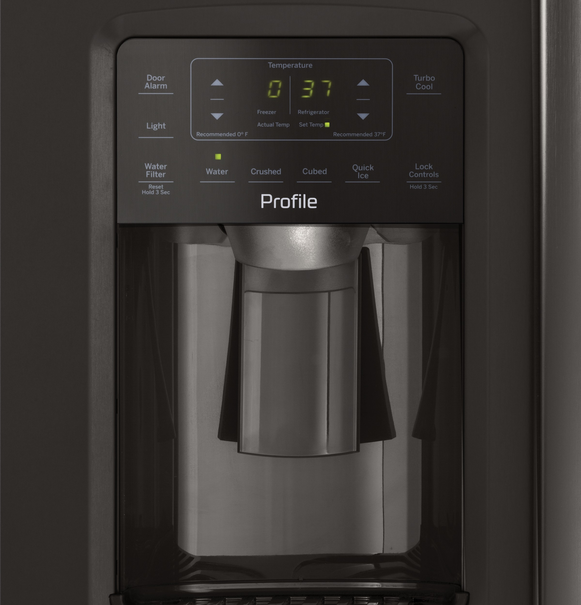 Series 25.3 Cu. Ft. Side-by-Side Refrigerator PSE25KBLTS, product image 11 of 16
