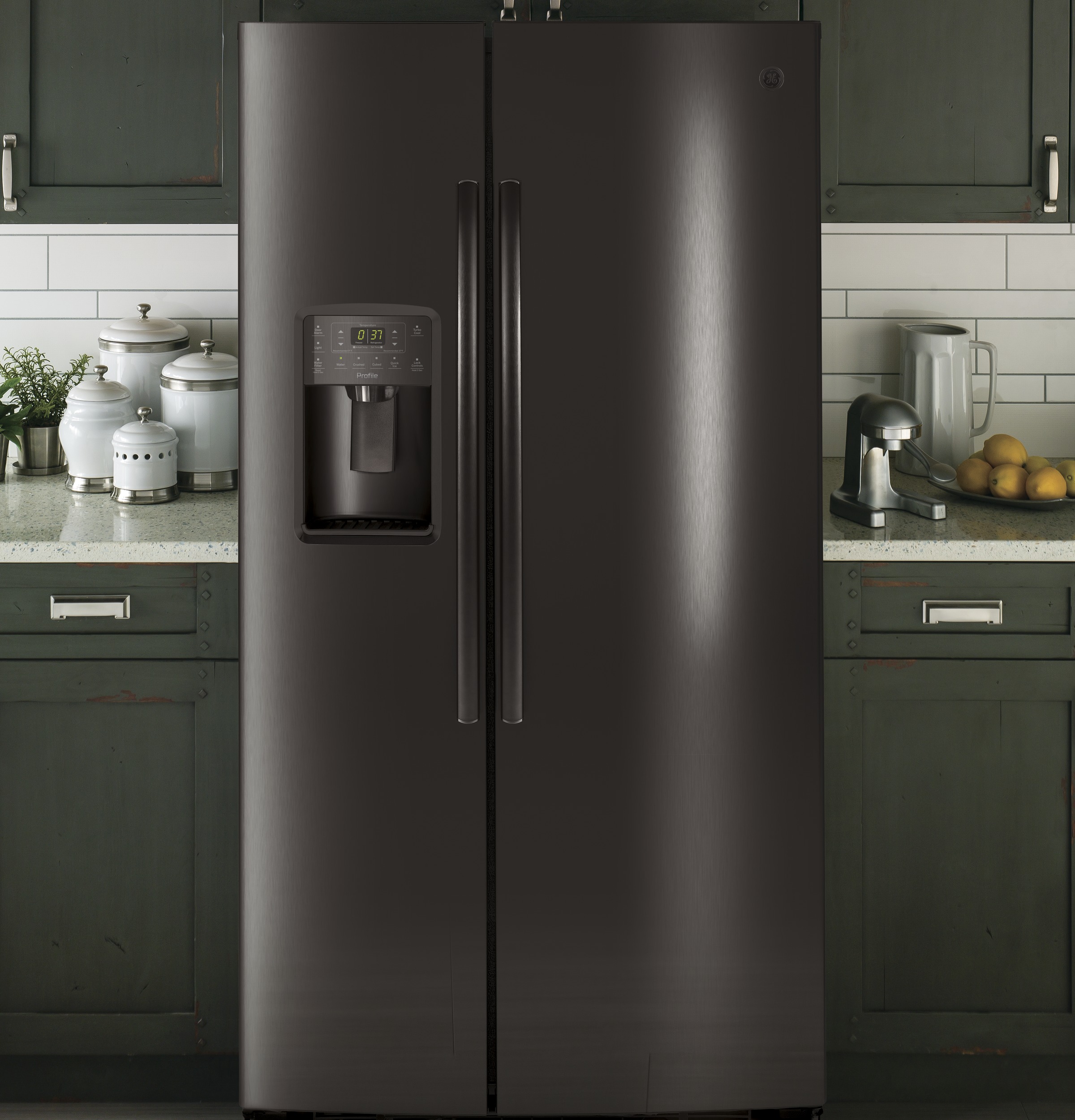 Series 25.3 Cu. Ft. Side-by-Side Refrigerator PSE25KBLTS, product image 14 of 16