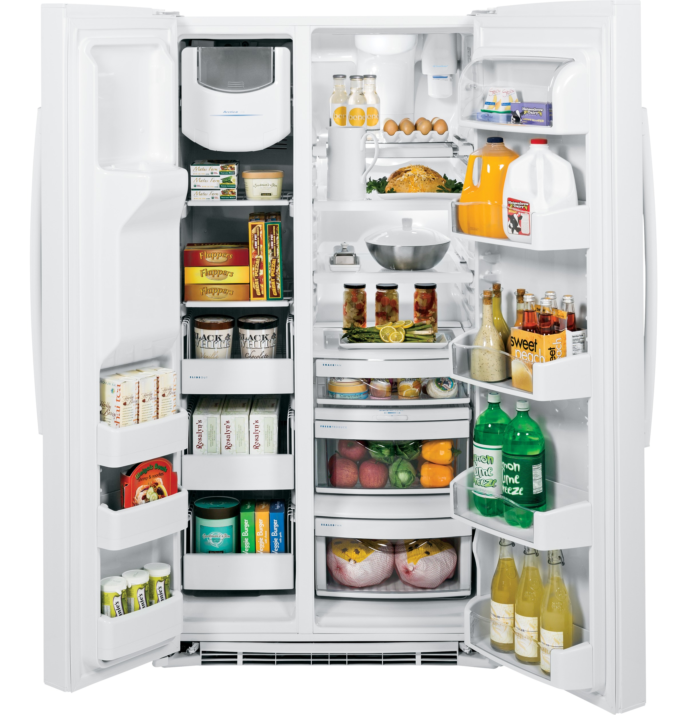 Series 25.9 Cu. Ft. Side-by-Side Refrigerator PSE26KGEWW, product image 4 of 11