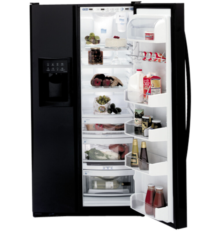 25.5 Cu. Ft. Side-by-Side Refrigerator with Dispenser PSF26NGPBB, product image 9 of 10