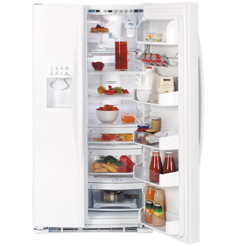 25.5 Cu. Ft. Side-by-Side Refrigerator with Dispenser PSF26NGPWW