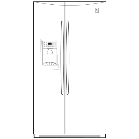25.5 Cu. Ft. Side-by-Side Refrigerator PSF26NGWBB