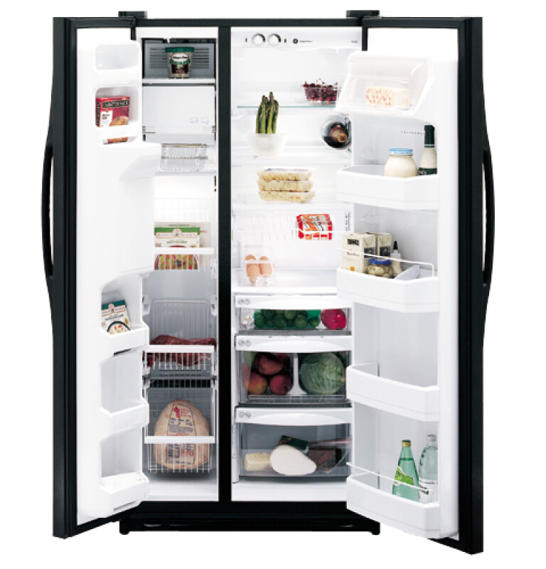 Refrigerator Side by Side, 611 Liters (Freezer 189 L), SoftTouch Dispenser, Slide-Out Can Dispenser, Black Model PSG22MIMFBB