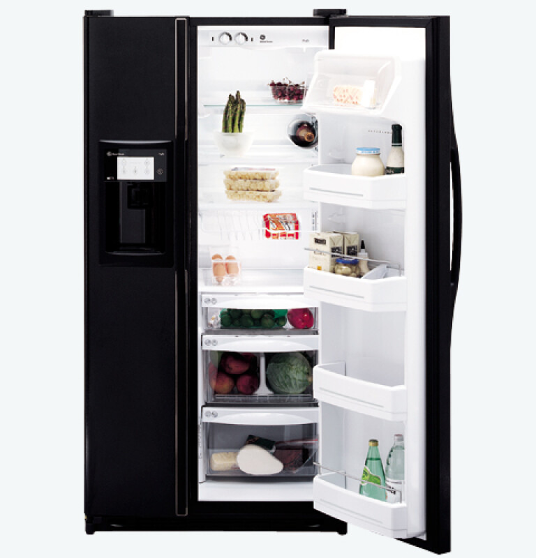 Refrigerator Side by Side, 611 Liters (Freezer 189 L), SoftTouch Dispenser, Slide-Out Can Dispenser, Black Model PSG22MIMFBB