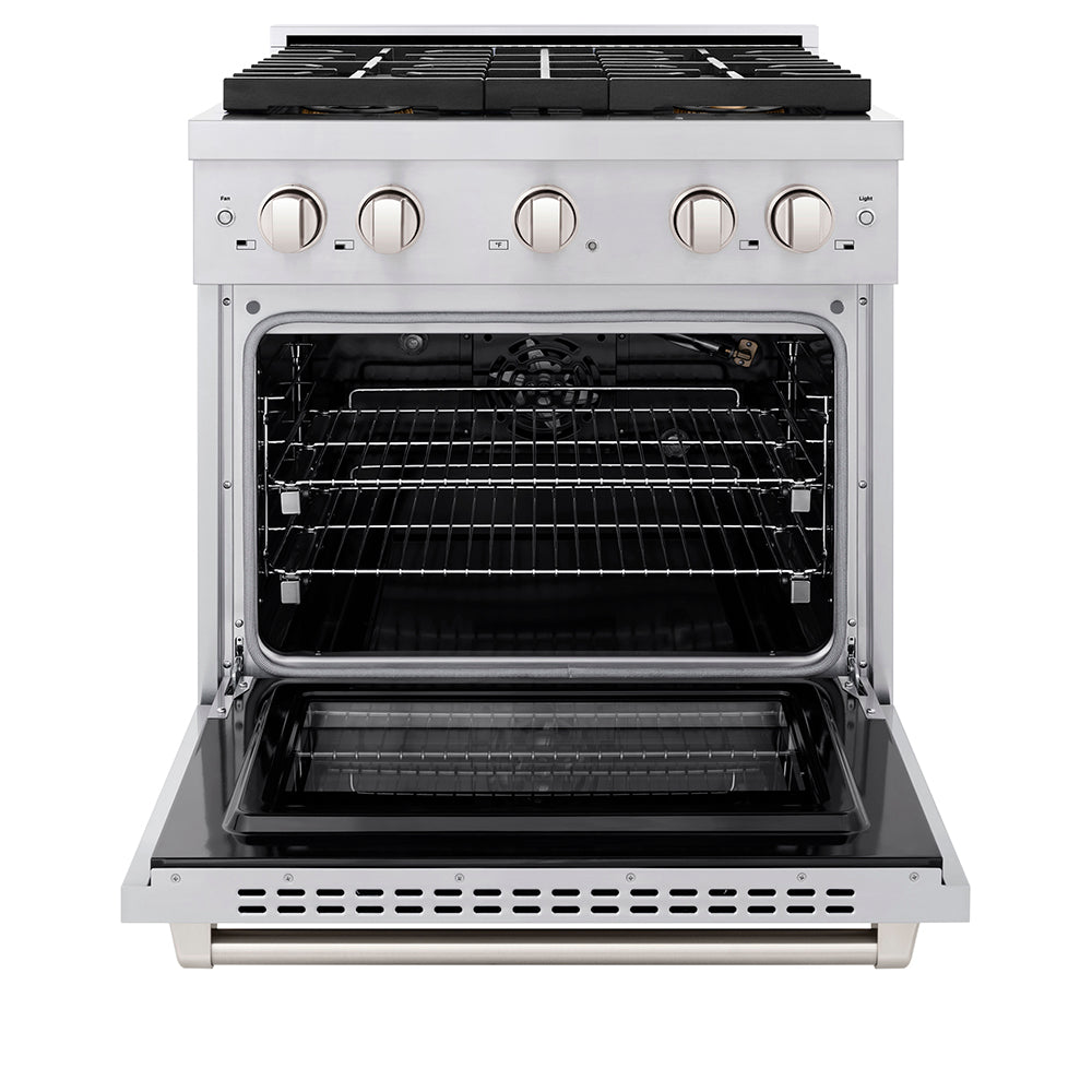 30 In. 4.2 Cu. Ft. Paramount Gas Range With 4 Burner Duopro™ Cooktop And Convection Gas Oven In Stainless Steel PSGR30