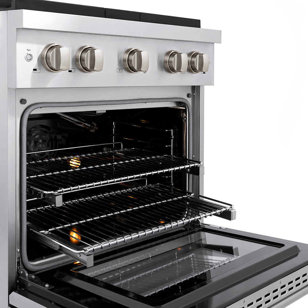 30 In. 4.2 Cu. Ft. Paramount Gas Range With 4 Burner Duopro™ Cooktop And Convection Gas Oven In Stainless Steel PSGR30
