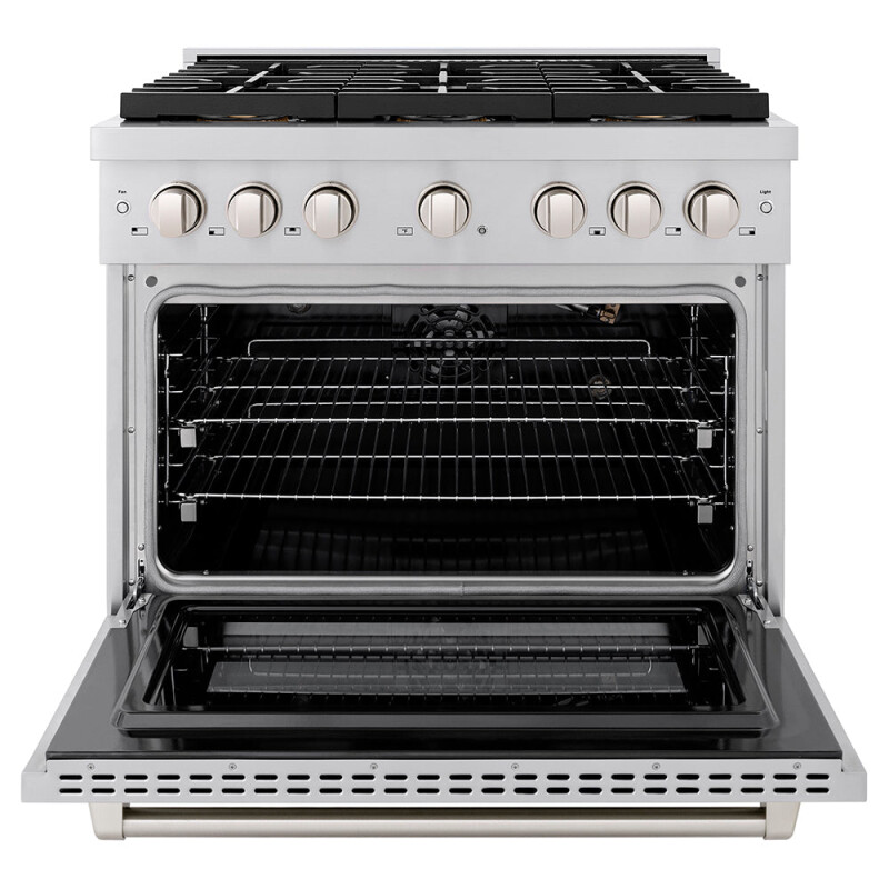 36 In. 5.2 Cu. Ft. Paramount Gas Range With 6 Burner Duopro™ Cooktop And Convection Gas Oven In Stainless Steel PSGR36