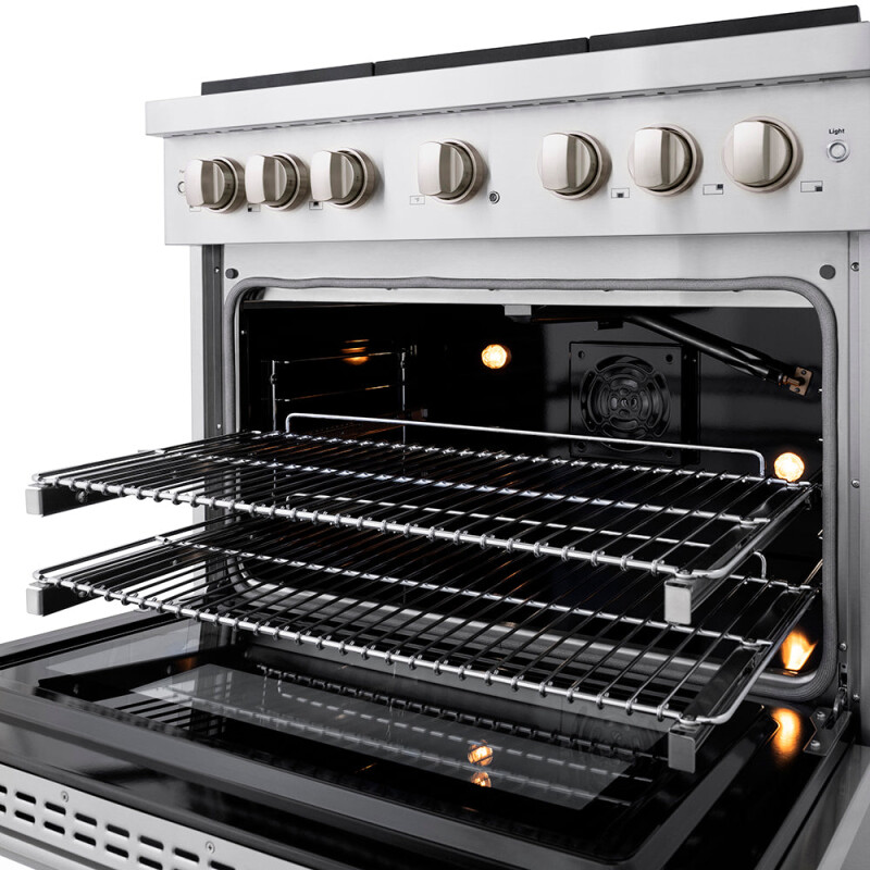 36 In. 5.2 Cu. Ft. Paramount Gas Range With 6 Burner Duopro™ Cooktop And Convection Gas Oven In Stainless Steel PSGR36