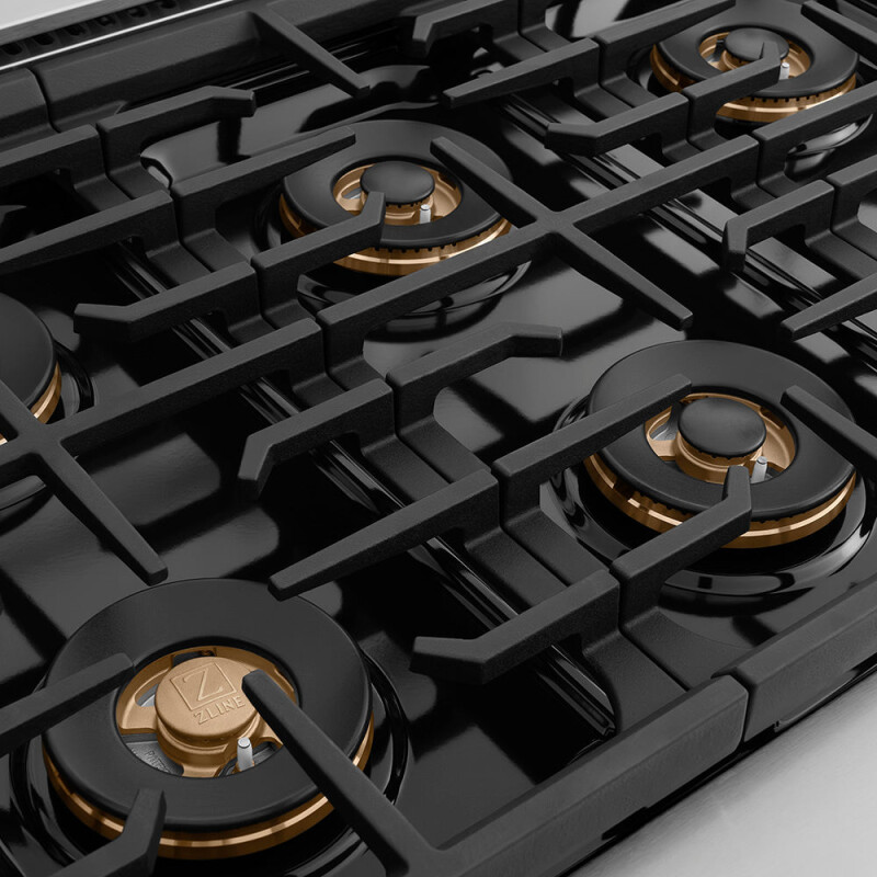 48 in. 6.7 cu. ft. Paramount Gas Range with 8 Burner DuoPro™ Cooktop and Dual Ovens with Black Matte Doors PSGRBLM48