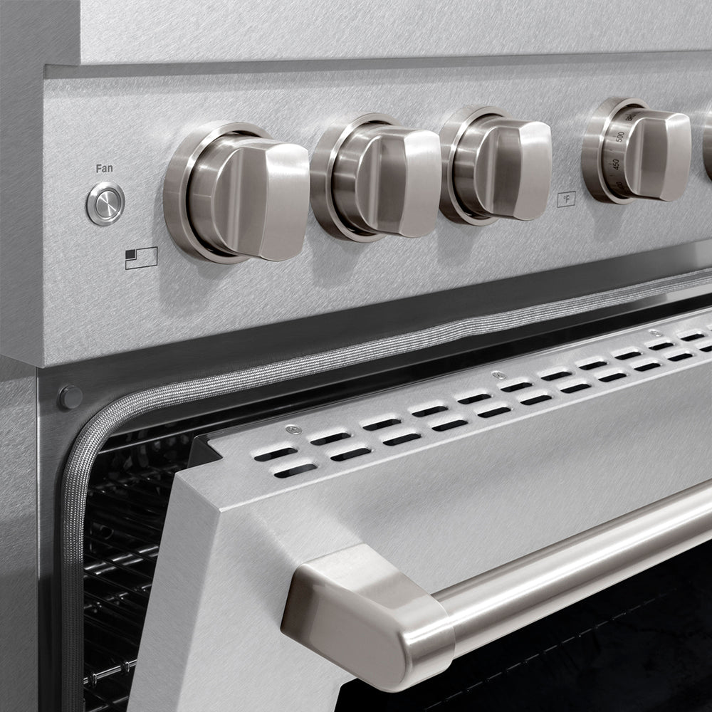 36 In. 5.2 Cu. Ft. Paramount Gas Range With 6 Burner Duopro™ Cooktop And Convection Gas Oven In Satin Stainless Steel PSGRS36