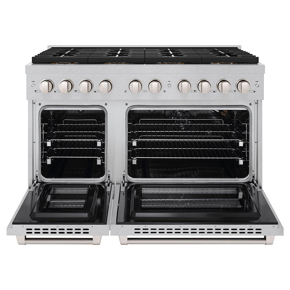 48 In. 6.7 Cu. Ft. Paramount Gas Range With 8 Burner Duopro™ Cooktop And Dual Ovens In Satin Stainless Steel PSGRS48