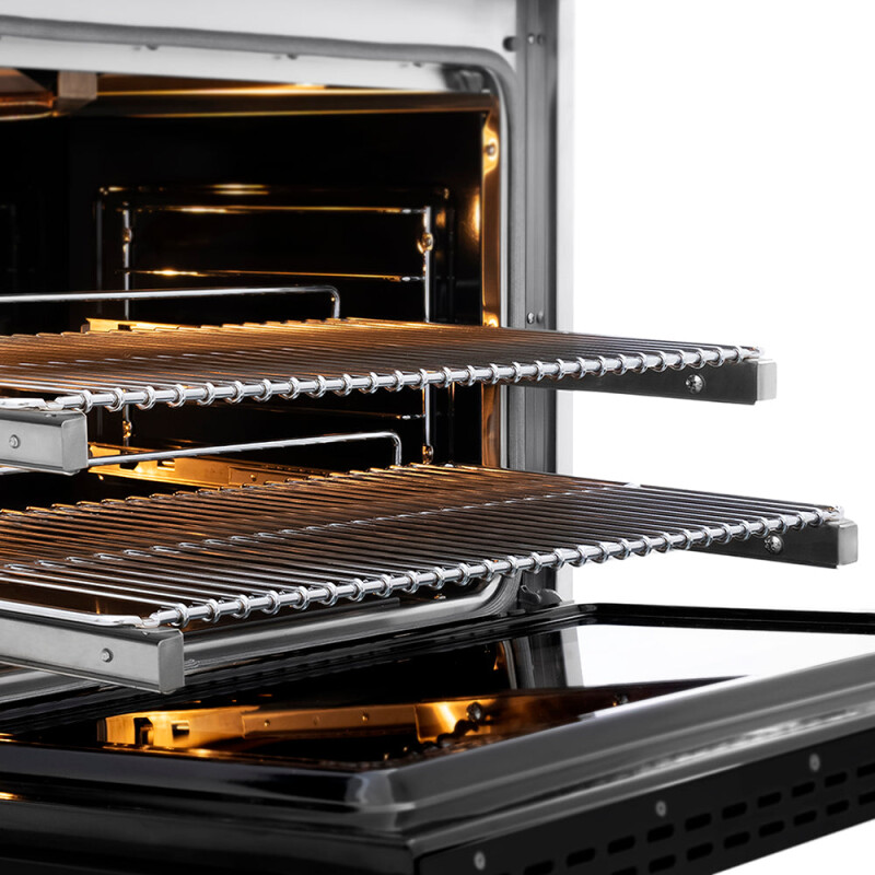 Autograph Edition 36 In. 5.2 Cu. Ft. Paramount Gas Range With 6 Burner Duopro™ Cooktop And Convection Gas Oven With Black Matte Door And Champagne Bronze Accents PSGRZBLM36CB