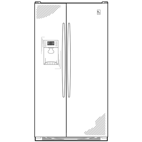 Counter-depth 23.2 Cu. Ft. Side-by-Side Refrigerator PSH23PSWSS