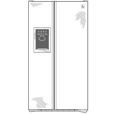 24.6 Cu. Ft. Stainless Side-By-Side Refrigerator with Dispenser PSH25SGSSV