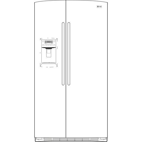 25.9 Cu. Ft. Side-by-Side Refrigerator with Dispenser PSHF6MGZCC