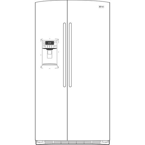 25.9 Cu. Ft. Side-by-Side Refrigerator with Dispenser PSHF6PGZBB