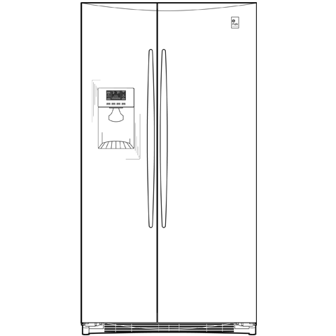 25.6 Cu. Ft. Side-By-Side Refrigerator with Dispenser PSHF6TGXBB