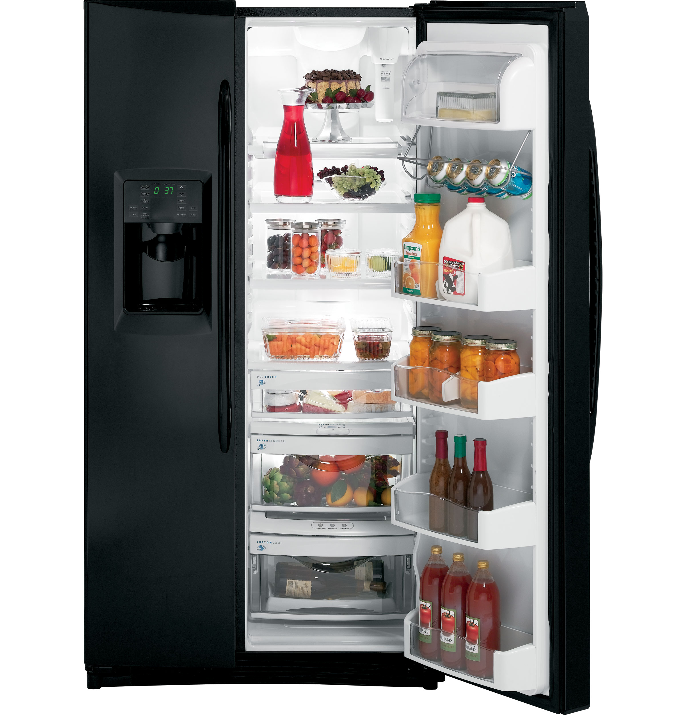25.5 Cu. Ft. Side-By-Side Refrigerator with Dispenser PSHF6VGXBB