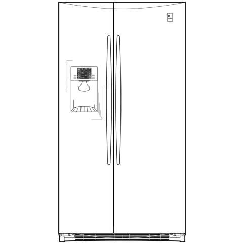 25.5 Cu. Ft. Side-By-Side Refrigerator with Dispenser PSHF6VGXWW