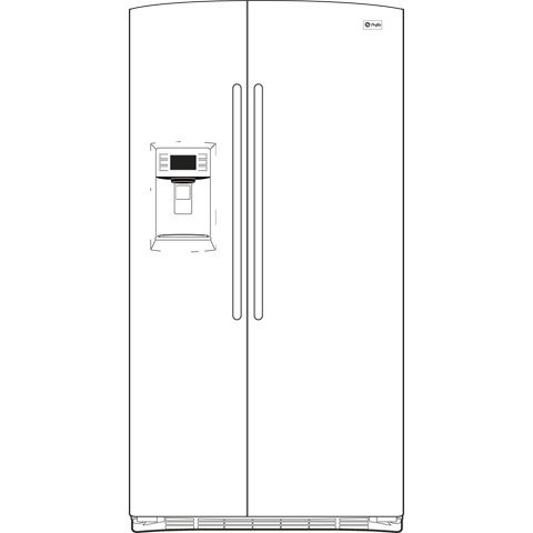 25.6 Cu. Ft. Side-by-Side Refrigerator PSHF6YGZBB, product image 8 of 8