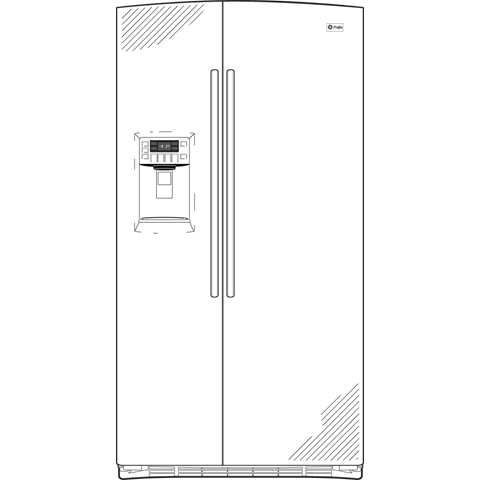 25.9 Cu. Ft. Side-by-Side Refrigerator with Dispenser PSHS6PGZSS