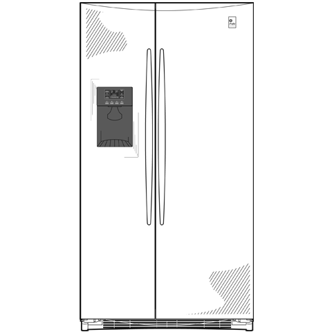 25.6 Cu. Ft. Side-by-Side Refrigerator with Dispenser PSHS6RGXSS, product image 5 of 6