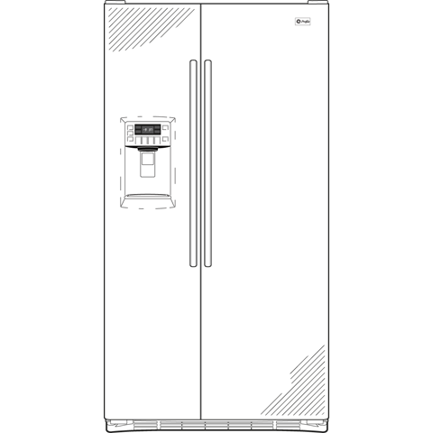 29.1 Cu. Ft. Side-by-Side Refrigerator with Dispenser PSHS9PGZSS, product image 17 of 17