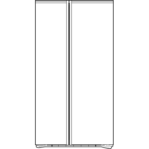 Counter-Depth 22.6 Cu. Ft. Side-By-Side Refrigerator PSI23NCRWV, product image 4 of 5