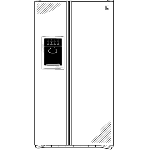 Counter-Depth 22.6 Cu. Ft. Side-by-Side Refrigerato PSI23NSTSV, product image 3 of 4