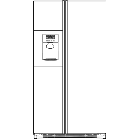 23.3 Cu. Ft. Side-by-Side Refrigerator PSIC3RGXWV, product image 9 of 10