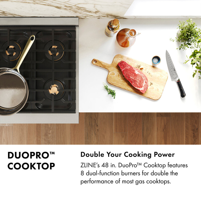 Autograph Edition 48 in. Paramount Gas Rangetop with 8 Burner DuoPro™ Cooktop PSRTSZ48MB