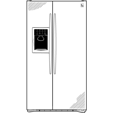 23.1 Cu. Ft. Stainless Side-By-Side Refrigerator with Dispenser PSS23MSTSS, product image 3 of 4