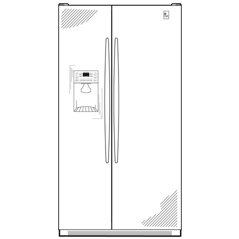 23.1 Cu. Ft. Stainless Side-by-Side Refrigerator PSS23MSWSS
