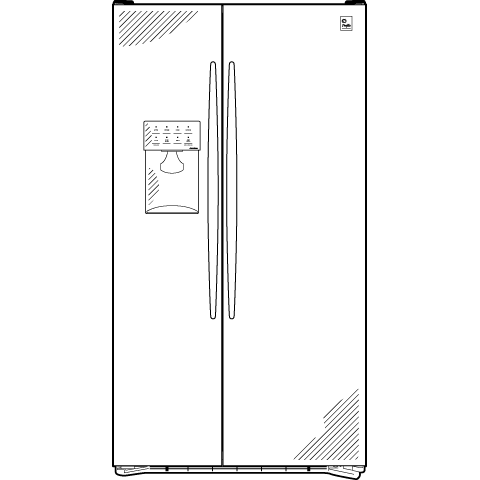 25.5 Cu. Ft. Stainless Side-by-Side Refrigerator with Integrated Dispenser PSS26NSTSS