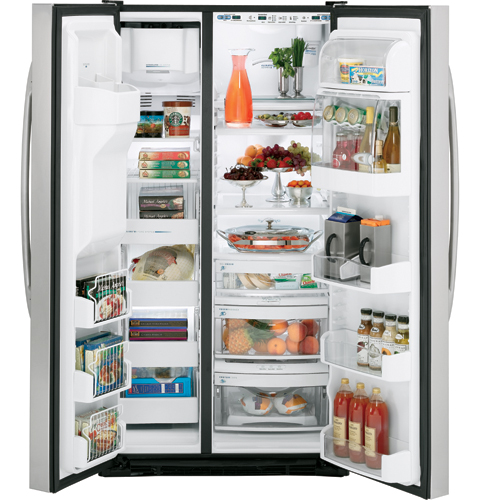 25.5 Cu. Ft. Stainless Side-by-Side Refrigerator with Integrated Dispenser PSS26PSTSS, product image 3 of 6