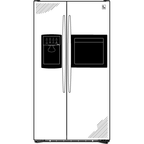 25.7 Cu. Ft. Stainless Side-by-Side Refrigerator with Refreshment Center PSS26SHTSS, product image 4 of 5