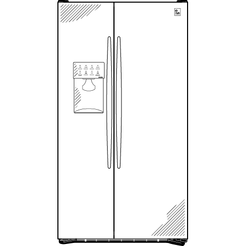 28.5 Cu. Ft. Stainless Side-by-Side Refrigerator with Integrated Dispenser PSS29NSTSS
