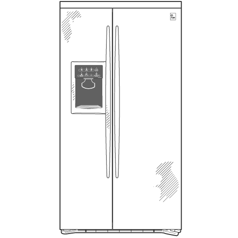 22.6 Cu. Ft. Stainless Side-By-Side Refrigerator with Dispenser PSW23PSSSS, product image 2 of 3