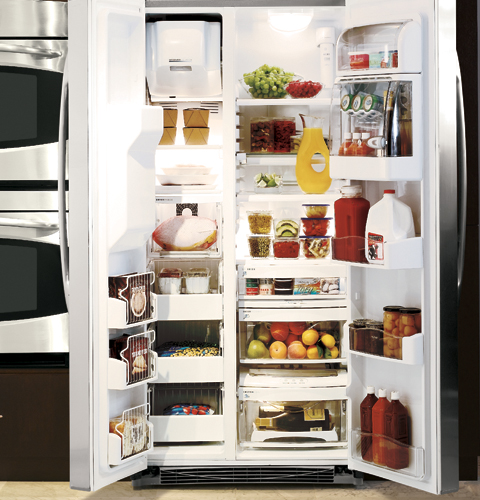 Counter-depth 23.2 Cu. Ft. Stainless-Wrapped Side-by-Side Refrigerator PSW23RSWSS, product image 3 of 10