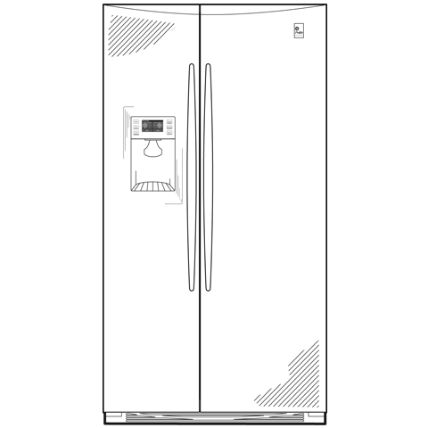 25.5 Cu. Ft. Stainless-Wrapped Side-by-Side Refrigerator PSW26PSWSS, product image 4 of 5