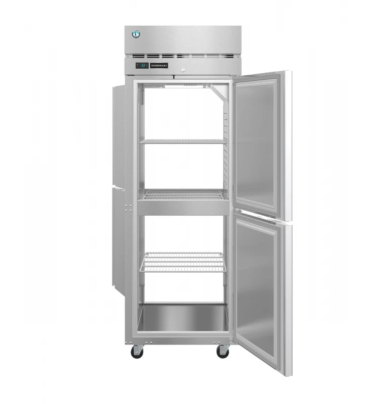 PT1A-HS-HS, Refrigerator, Single Section Pass Thru Upright, Half Stainless Doors with LockTitle PT1AHSHS