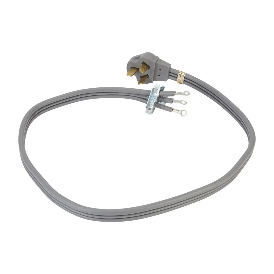 4' Electric Range Power Cord 3 Wire 40 Amp Right Angle Plug PT220