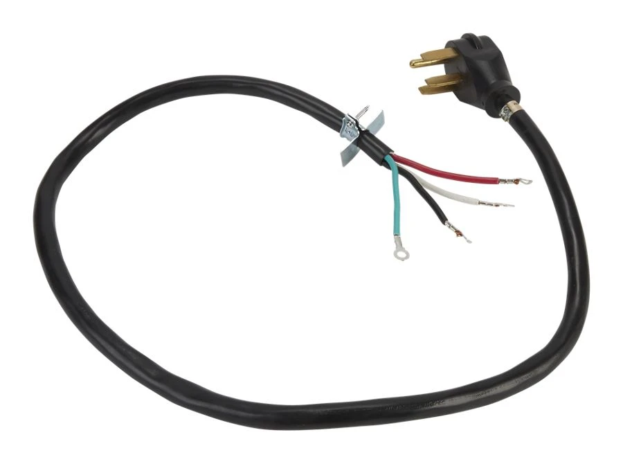 4' Electric Range Power Cord 4 Wire 40 Amp Right Angle Plug PT400