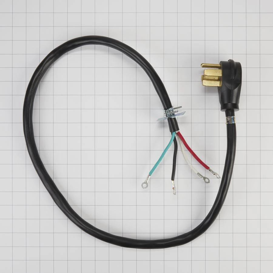 4' Electric Range Power Cord 4 Wire 40 Amp Right Angle Plug PT400