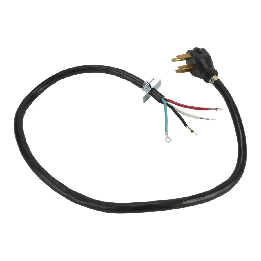 4' Electric Range Power Cord 4 Wire 40 Amp Right Angle Plug PT400
