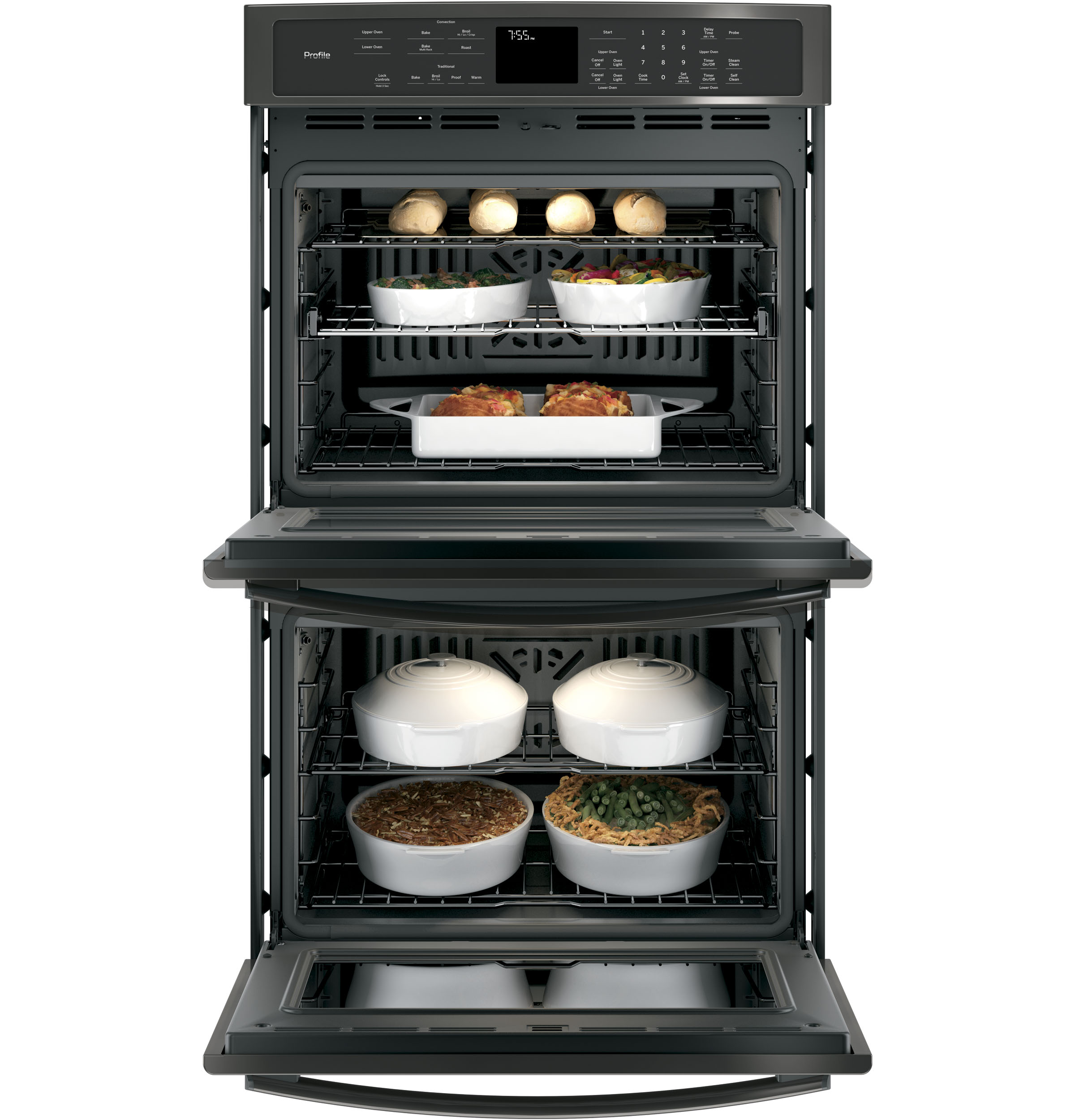 Series 30" Built-In Double Wall Oven with Convection PT7550BLTS